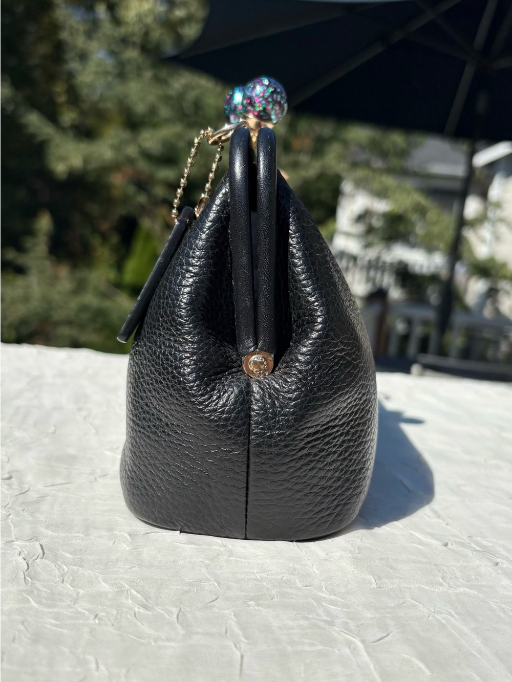 COACH Nora Kisslock Crossbody In Black Leather C1451 - Picture 4 of 10